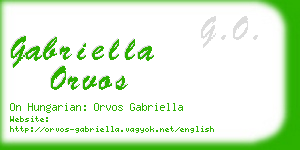 gabriella orvos business card